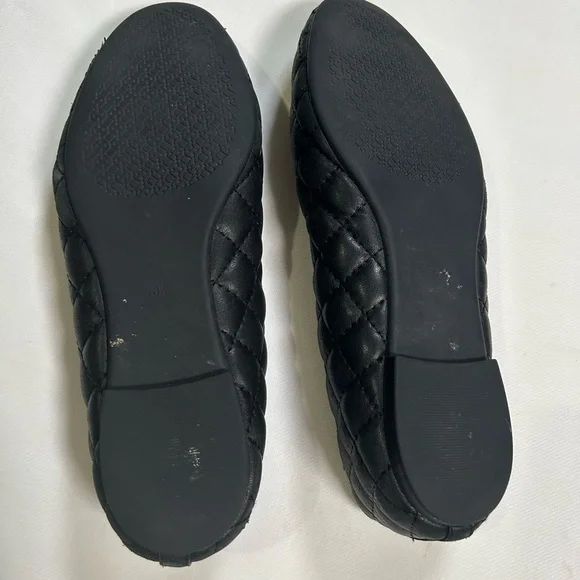 Tory Burch black quilted leather Benton ballet flats - Picture 5 of 15